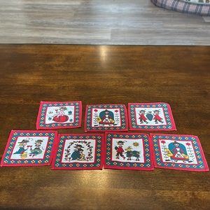 Scandinavian cloth coasters.